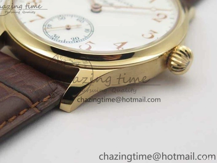 MIROTIME 0318 Effortless Portuguese Fa Jones IW544201 RG GSF 1:1 Best Edition White Dial On Leather Strap 7228